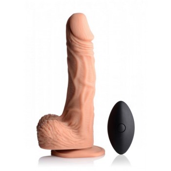 Realistic Vibrating and Rotating Dildo With Harness
