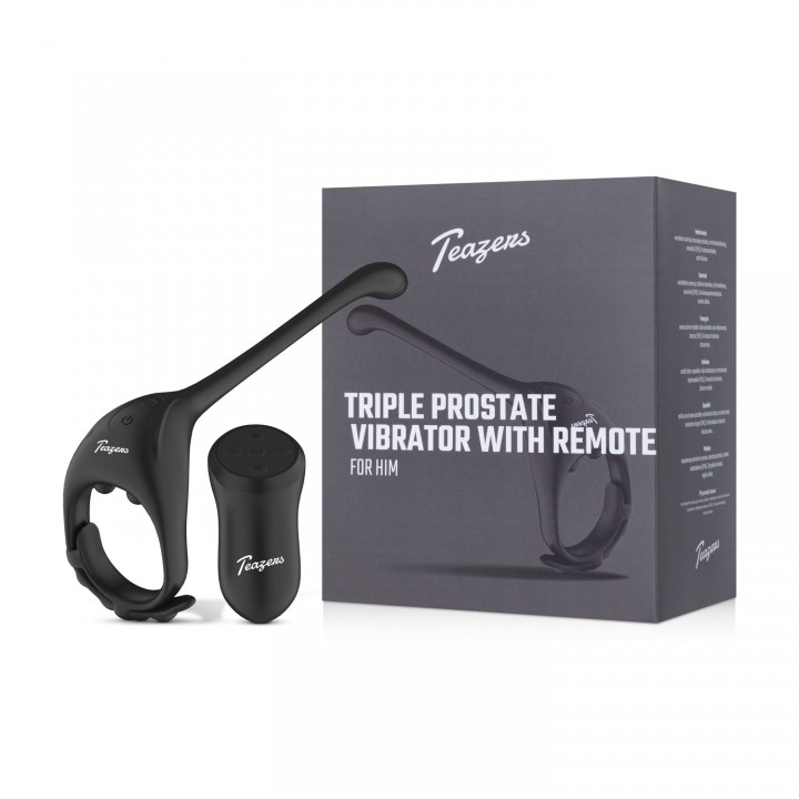 Teazers Triple Prostate Vibrator with Remote - Teazers