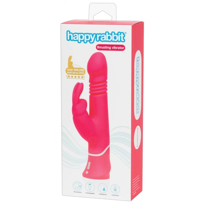 Vibrators ar klitoras stimulatoru Happy 22,7cm purpurs - happyrabbit