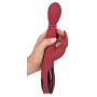 Silikona rabbit vibrators ar sildošu funkciju sievietēm You2Toys sarkans 26,5 cm