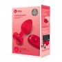 B-Vibe - Vibrating Heart Plug M/L Red - b-Vibe
