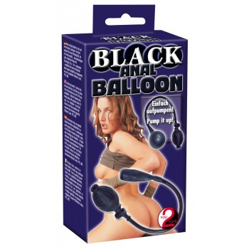 Piepūšams Stimulators Vibrators Black Anal Balloon