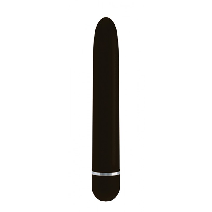 Klasiskais vibrators melns 17.7cm rose luxuriate